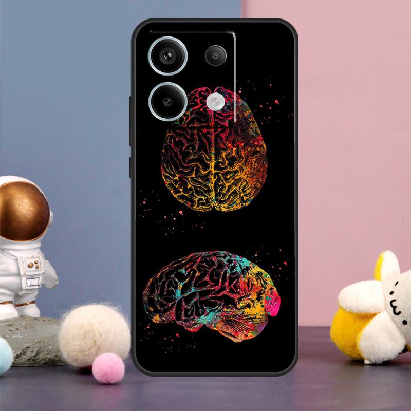 Human Heart Brain Lungs Case For Xiaomi Redmi Note 13 Pro 12 11 9 10 9S 10S 11S 12S Redmi 12 13 10C 12C 13C Cover