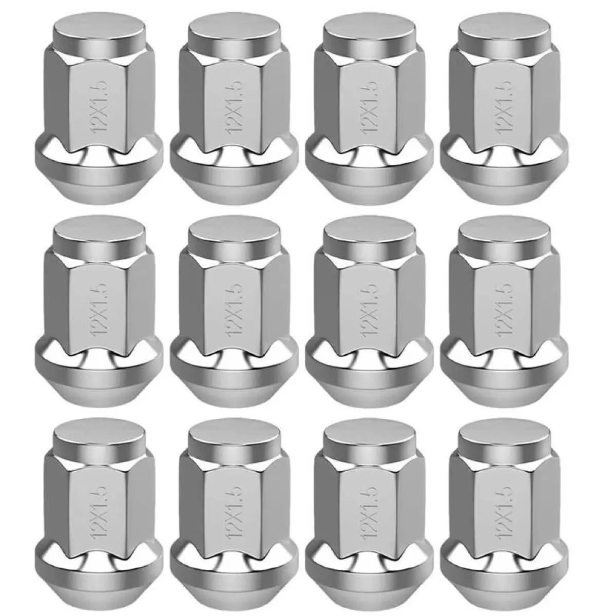 20pcs Racing Wheel Nuts Steel Universal Car Wheel Lug Nuts Auto Bolt Head Cover M12x1.5 / M12x1.25 For Nissan Toyota Honda Ford M12x1.25