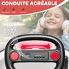 Kinder-Stoßauto 6V, 360° Drehung, elektrisches Kinder-Stoßauto mit Doppelmotor, Musik und Hupe