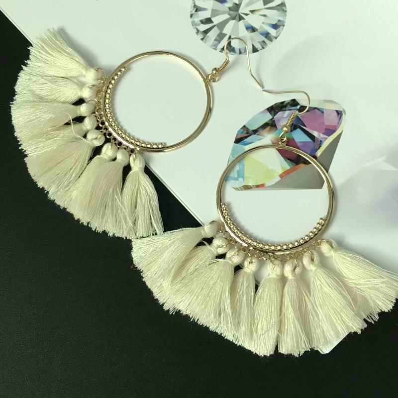 Boho střapcové náušnice - Trendy přehnané módní šperky