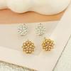 Zircon-Studded Punk Flower Earrings for Women, Versatile Snowflake Design.