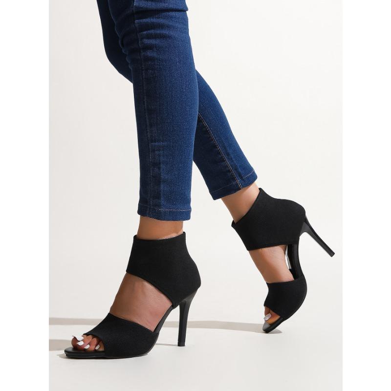 Sexy Leopard Print High Heel Fine Heel Sandals Women