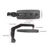 ATV Glass, Motorcycle Rear View Glass for Bike Scooters Handlebar Mount Clamp, Side Rearview Glass