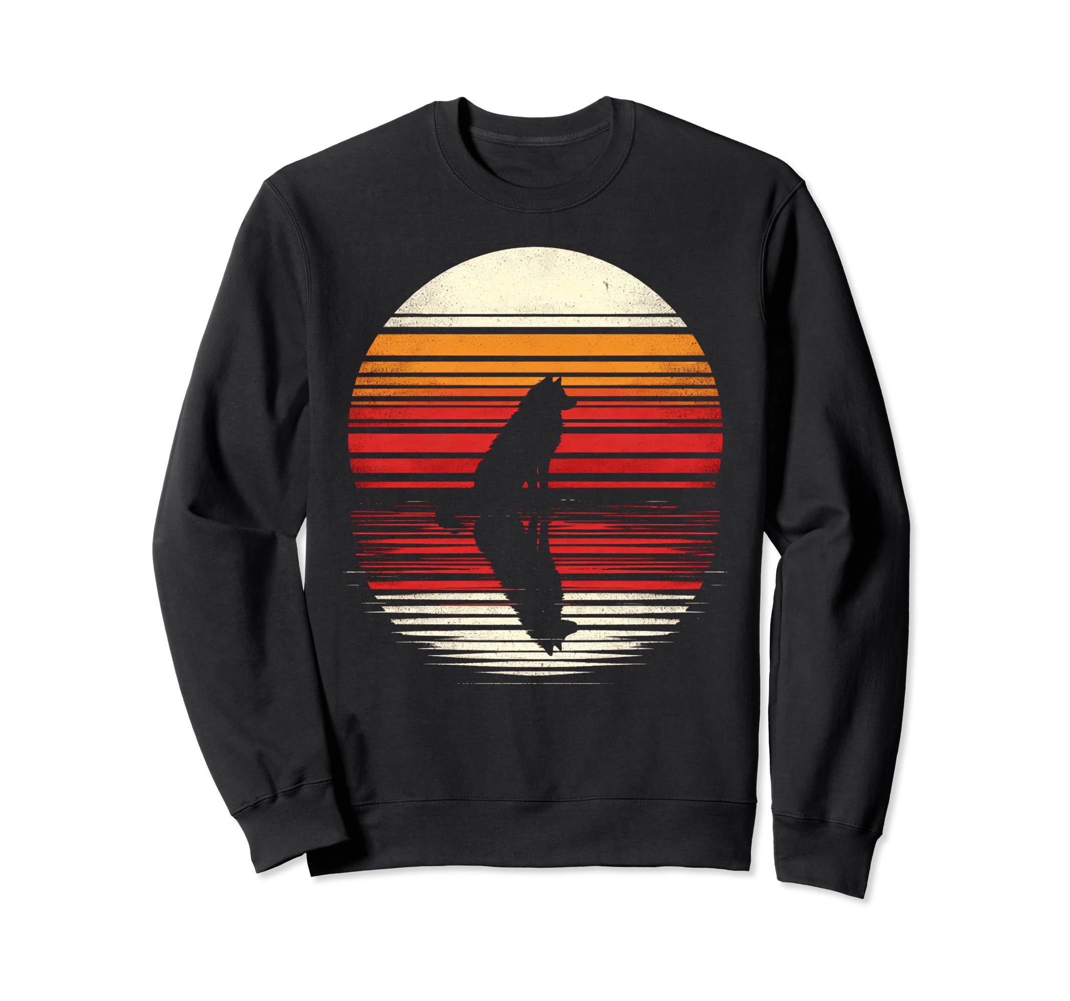 

Wolf Sunset Retro Style Safari Vintage 70s Sweatshirt