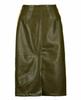 Stylish New Green Women's Genuine Soft Lambskin Leather Skirt Formal Casual Soft