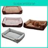 Deluxe Kaffee Eichelhaustiere Farbe Hundebett Katze Haustier Kissen Fleece Klein Oder Mittelgroße Hunde