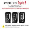 Folding Key Case for Toyota Reiz, Corolla, Levin, RAV4, and Highlander - Protective Cover & Buckle