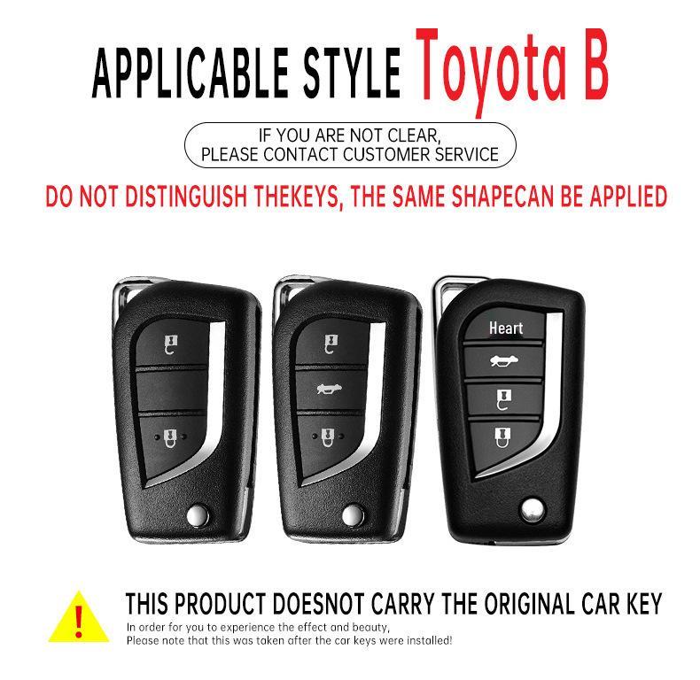 Folding Key Case for Toyota Reiz, Corolla, Levin, RAV4, and Highlander - Protective Cover & Buckle
