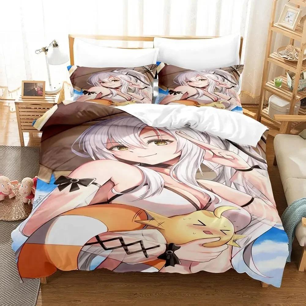 Lightweight Trendy Single Twin Full Queen King 3D Print Anime Azur Lane Size Bed Adult Kid Bedroom Sets Quilt