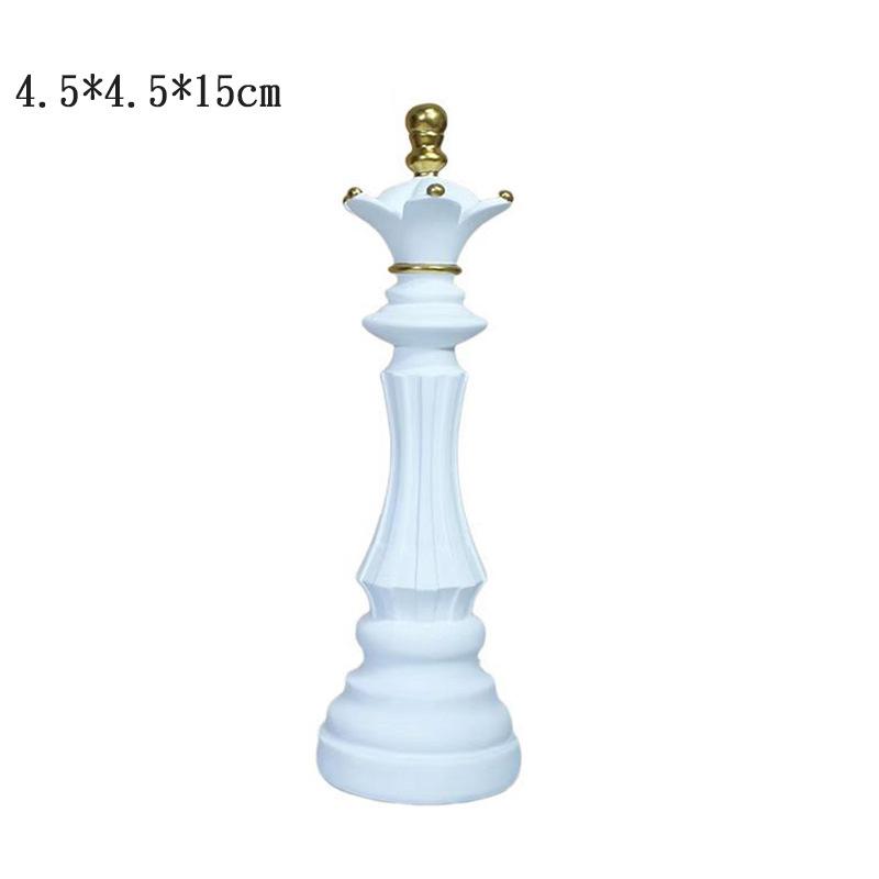 Classic Chess Piece Decoration Accessories Resin King Queen Knight Crafts Desktop Study Living Room Decoration Chessman