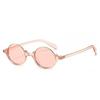  Vintage Rimless Round Sunglasses Women Fashion Leopard Tea Gradient Shades UV400 Men Trending Rivets Punk Sun Glasses