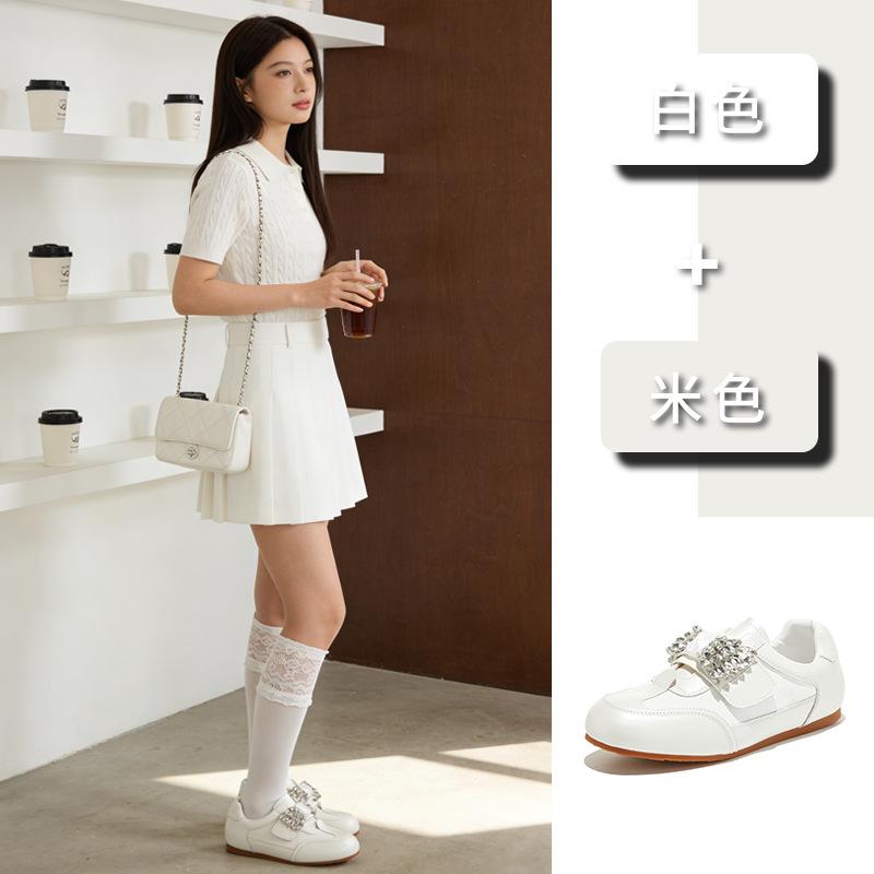 The height increases within the explosion. Cm genuine leather Forrest Gump shoes women's spring new versatile casual German training women's shoes