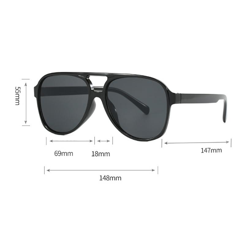 Trend Übergroße Sonnenbrillen Klassisch Damen Herren Übergroßer Rahmen Doppelsteg Sonnenbrille Damen Große Rahmenbrille