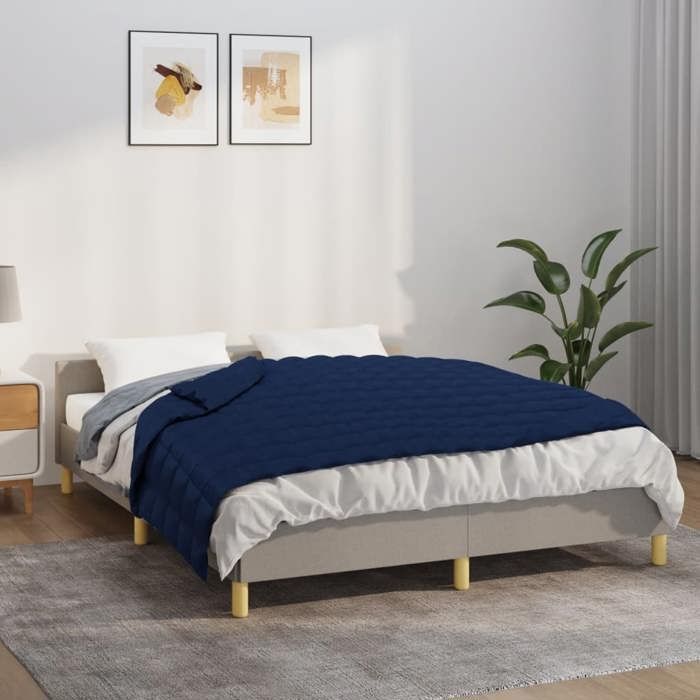 VidaXL Weighted Blanket Blue 120x180 Cm 5 Kg Fabric 350734