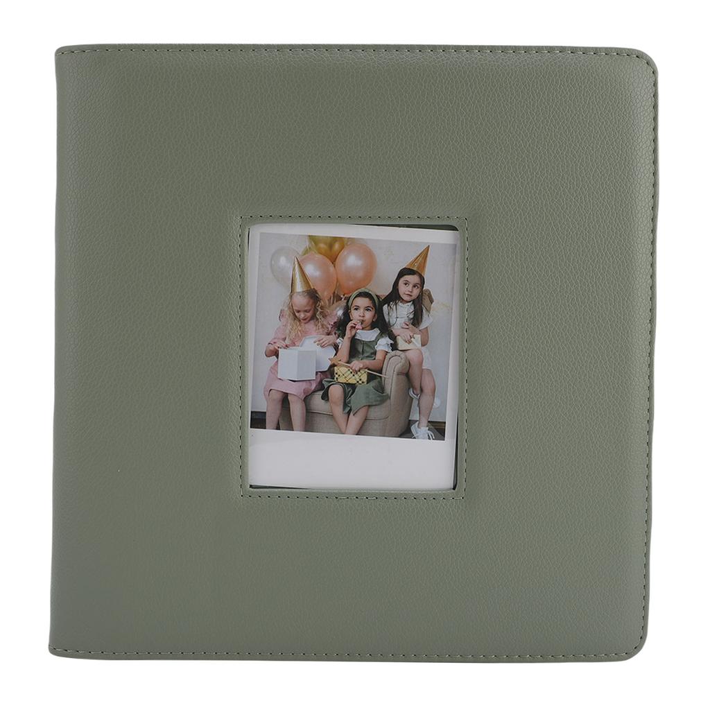 Photo Album Fit for Polaroid Wide 300 400 90x110mm Photos 36 Pages 288 Pictures Capacity PU Leather Cover Front Window