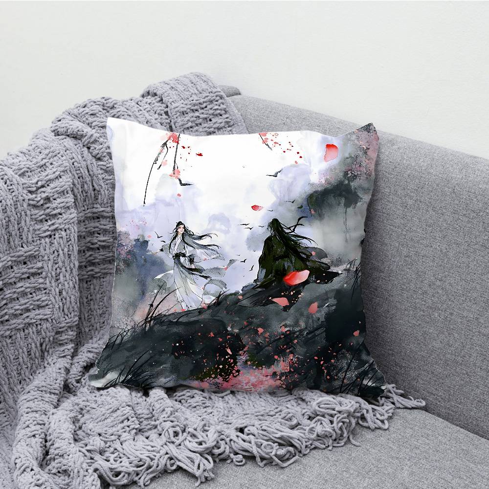 Mo Dao Zu Shi Pillow Case Print Polyester Fiber 40X40 cm Home Sofa Throw Cushion Cover Decoration