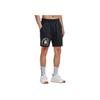 Under Armour Tier-Letter-Print Gerade Beine Fleece Bequem Lässige Shorts Herrenshorts Schwarz 1383211-001