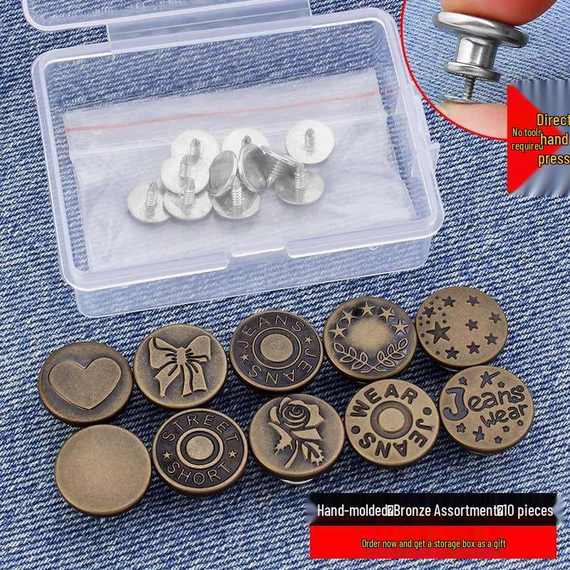 Elastic Belt Buckle Adjustment Button for Jeans - Waist Tightening Accessory
