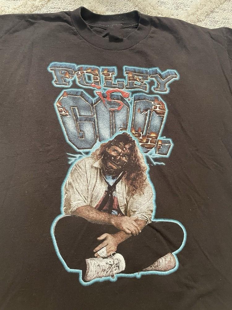 Mick Foley Foley je Bůh Tričko Černé Vtipné Unisex S-5XL ND1088 Unisex Tričko