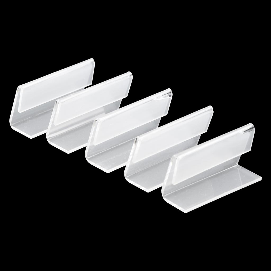 Transparent Price Tag Stand Accessories 25pcs Plastic Display Holder Racks