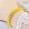 Stylish Gold Carved Love Heart Bracelet for Women - Elegant, Versatile Heart-to-Heart Design.