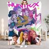 Kpop Demon Hunters Huntrix Blankets Quality Soft Warm Throw Blanket Winter Kids Couch Bed Fluffy Bedspread