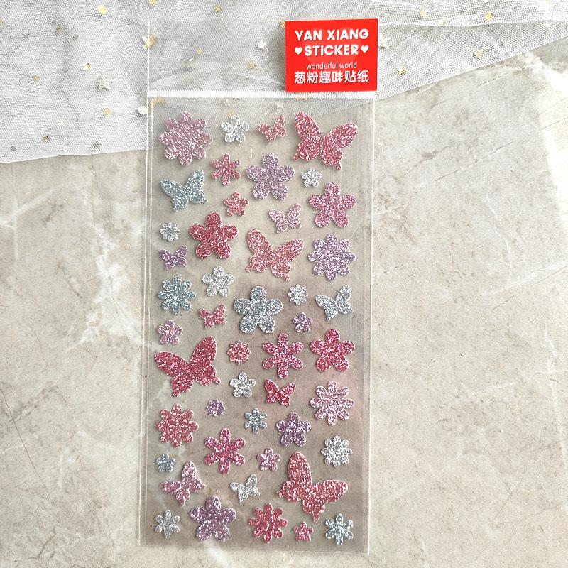 1pc Colorful Bronzing Star Sticker Gold Red Love Girl Handmade Dress Material Reward Sticker Scrapbooking Stickers Aesthetic
