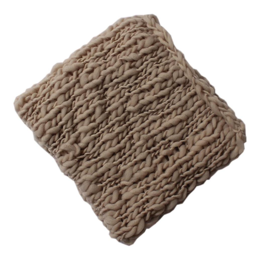 Colorful Chunky Knit Fur Strips Blanket - Newborn Photography Prop