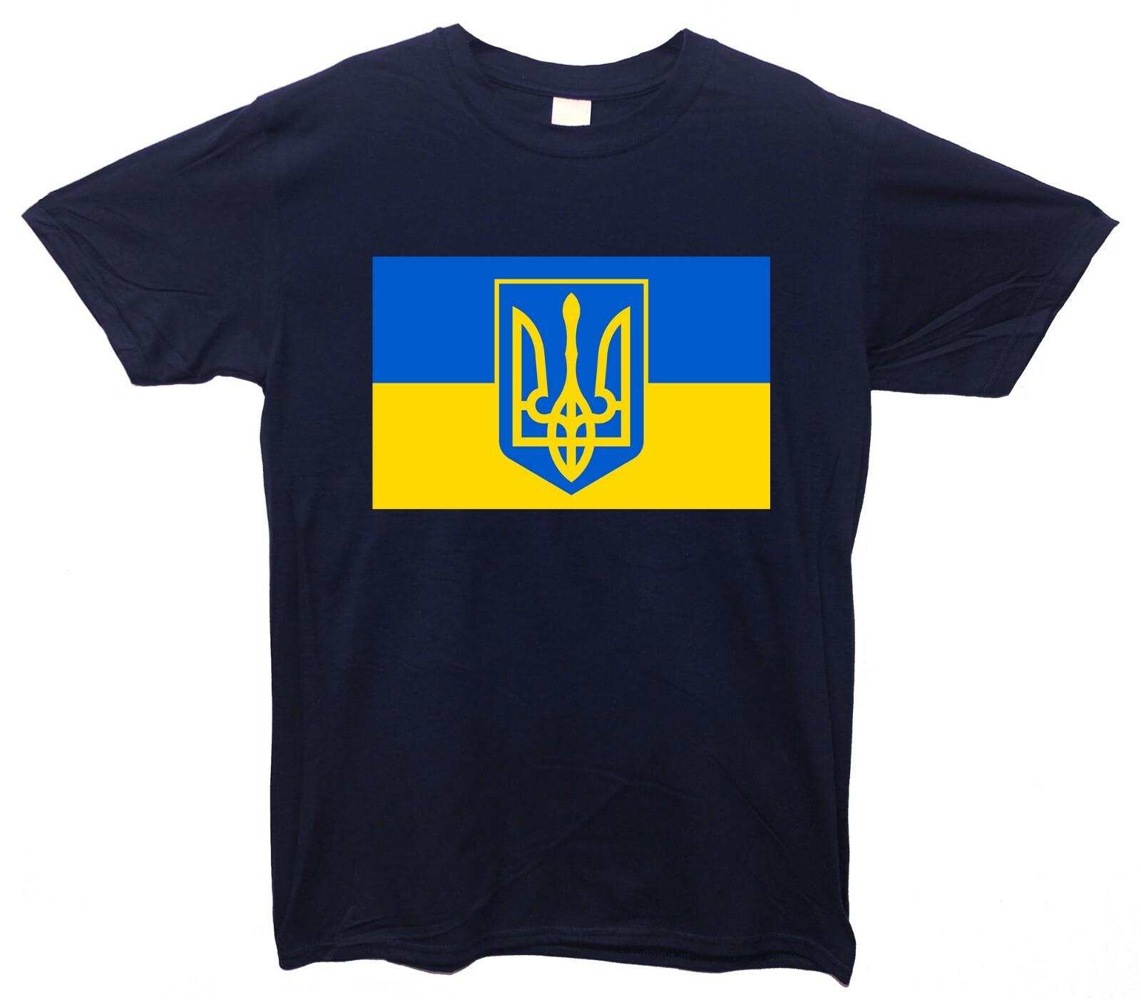 Футболка с принтом флага президента Украины S разноцветный
