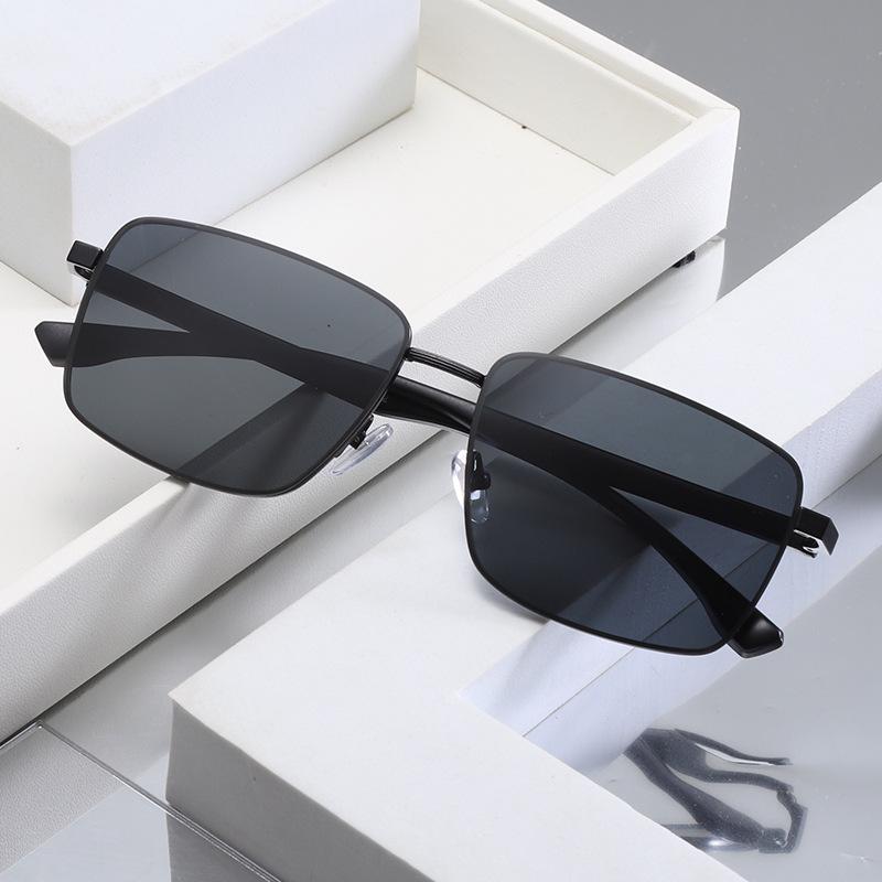 New Nylon Polarized Men's Square Sunglasses: Fashionable, Trendy Driving Shades
