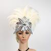 Feather Flapper Headband Masquerade Headpiece Mardi Gras Art Hair Accessories