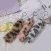 5.9Inch Long Tail Keychain for Key Holder Plush Tail Charm Key Holder Keyring Pendant Decorations Purse Bag Charm