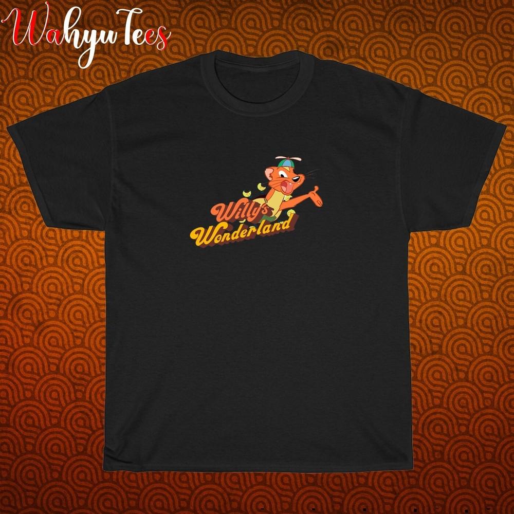 

New! Willys Wonderland Movie Logo Black Grey Navy White Size S-5XL Unisex T-Shirt 2XL