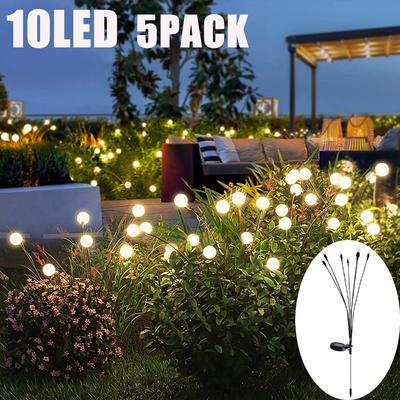Solar-LED-Leuchten für den Außenbereich, Glühwürmchen-Landschaftslampe, Gartendekoration, wasserdicht, für Zuhause, Rasen, Feuerwerk, Weihnachten, Terrasse, Balkon, Dekoration
