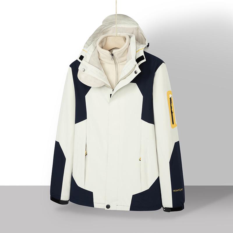 Men s Women s 3-in-1 Detachable Mountaineering Jacket - Windproof Waterproof for Outdoor Climbing 2XL