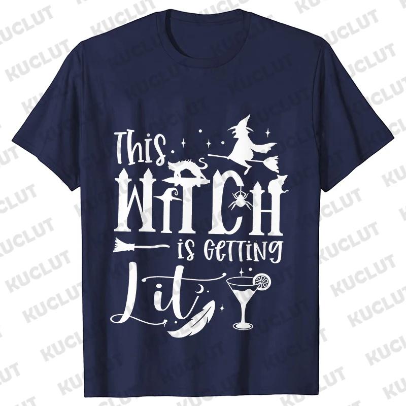 Team Bride Y2k Tops Bridal Shower Wedding Shirt This Witch Is Getting Hitched Lit T-Shirt Halloween Bachelorette Party EVJF Tees