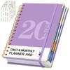 2027 Daily Binder Planner 400 Pages Weekly Monthly Calendar Journal With 5 Pieces Decorative Planning Stickers Time Management