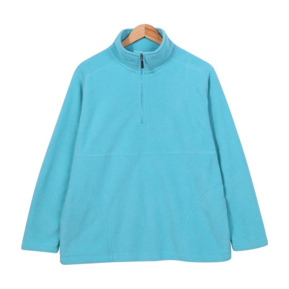 Cappotti in pile con mezza cerniera da 300 g/m² per uomo, caldi cappotti casual invernali, moda sportiva per coppia