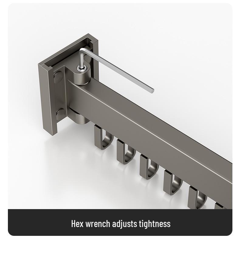 Retractable Folding Indoor Clothes Drying Rack for Balcony and Bathroom