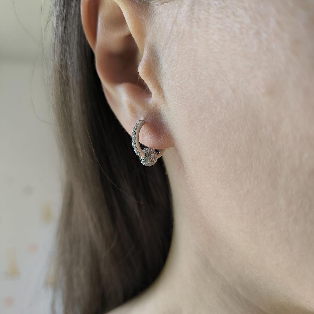 Silver Earrings with Cubic Zirkonia (2192992)