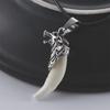 New Design Men Jewelry Boy Titanium Steel Wolf Tooth Necklace Domineering Pendant Fashion