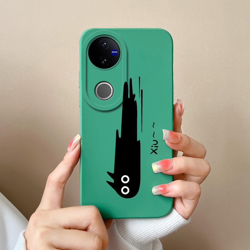 For Vivo V50 Lite Case Cute Cartoon Phone Shell Soft Liquid Silicone Back Cover For Vivo V 50 Full Protection Shockproof Bumper
