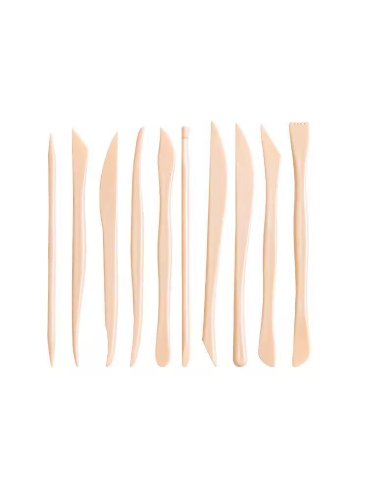 10-Piece Polymer Clay & Rubber Modeling Tool Set for Students