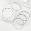 5 Pcs Vintage Minimalist Smooth Bangles Set for Women Fashion Metal Silver Color Twisted Bracelet Daily Party Jewelry Gift 2026
