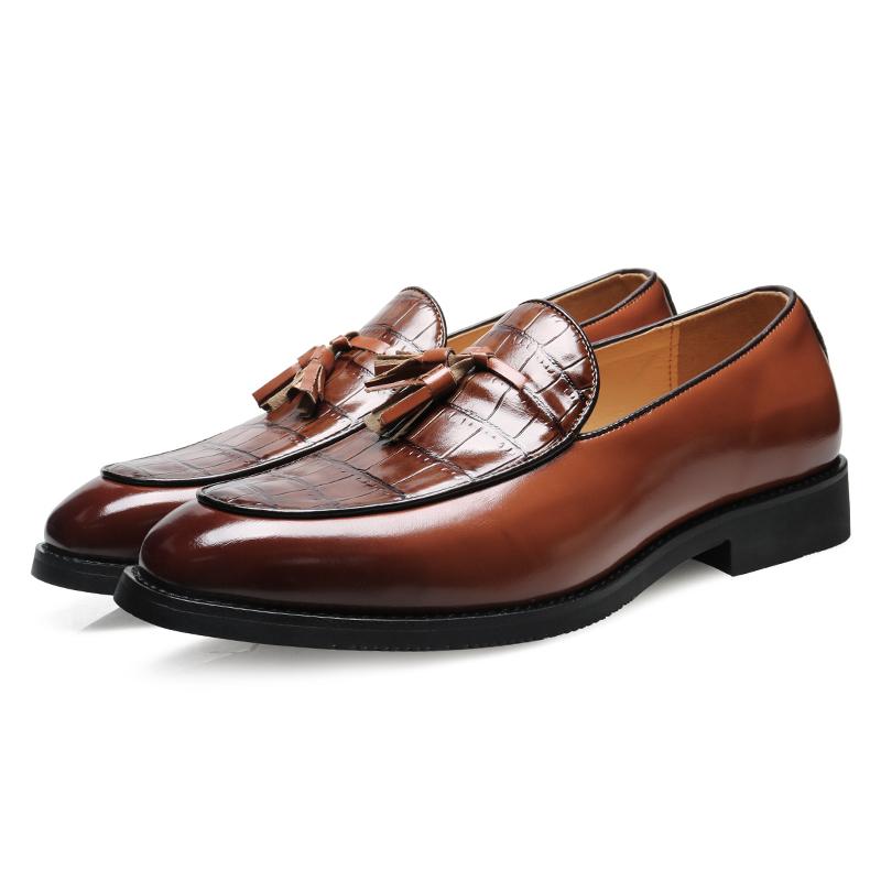 Fashion Men's Trendy Designer Tassels Loafers Mens Slip-on Casual Leather Shoes Men Party Wedding Outdoor Flats