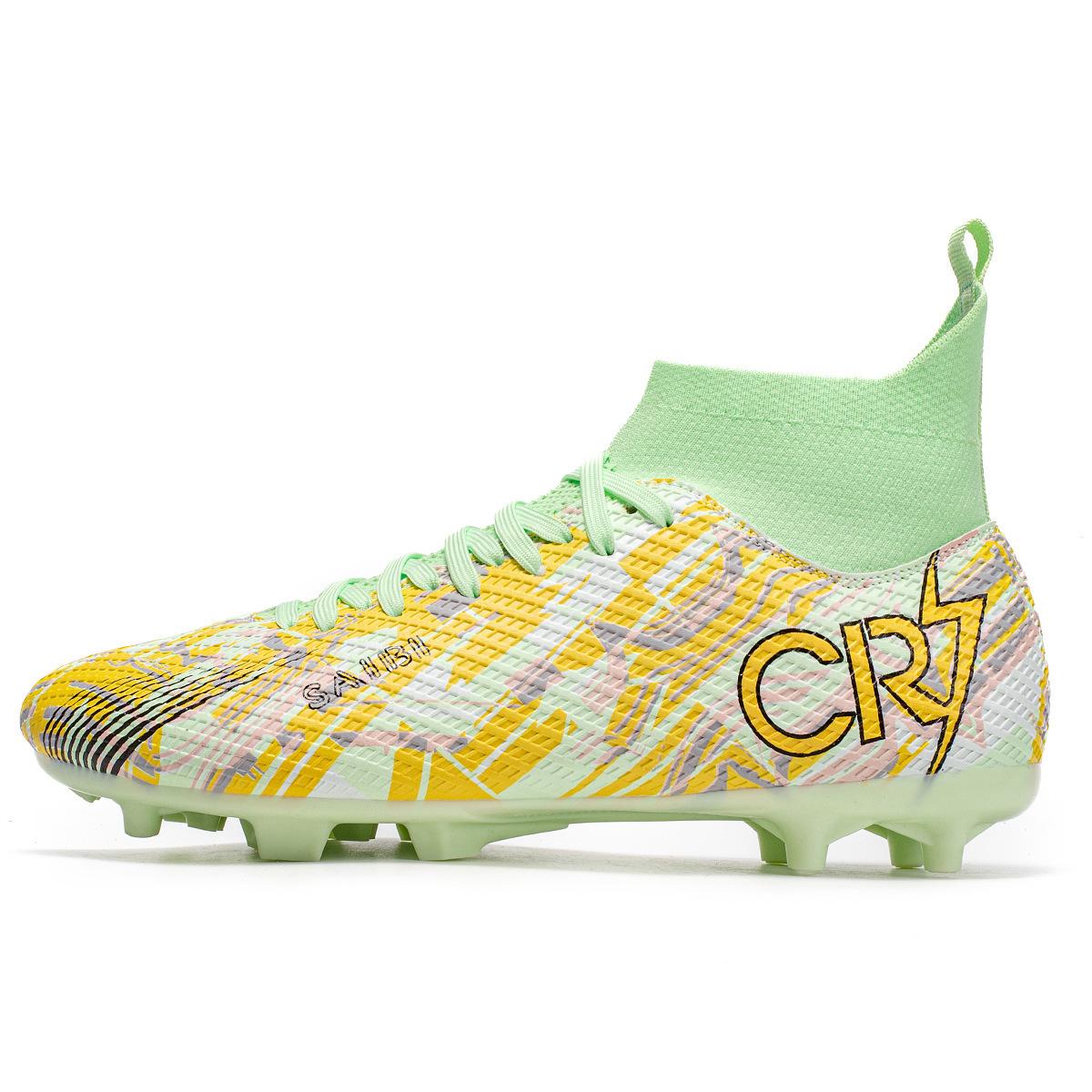 

New high-top football shoes, outdoor sports, male and female students, long nails, broken nails, professional competition training shoes, spot 38