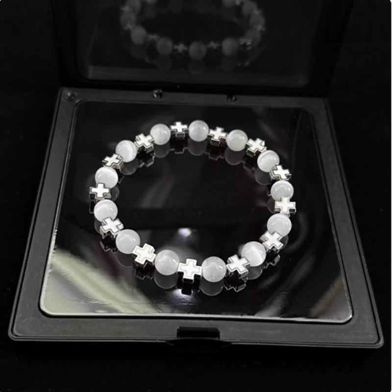 Opal Jewelry Geometric Cross Couple Bracelet Temperament Elastic Bracelet Bracelet