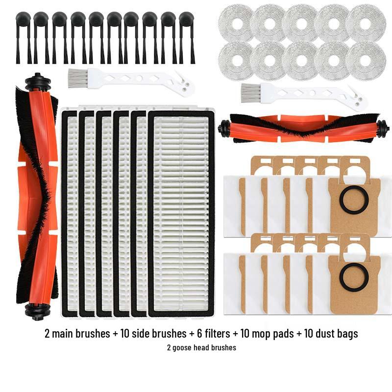 Xiaomi Mijia M40S Robot Accessories: Roller Brush, Side Brush, Filter, Mop, Dust Bag