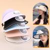 Breathable Cooling Fan Hat Usb Rechargeable Fans Hat Outdoor Travel Sun Hat Empty Top Large Brim With Fan For Women Gifts