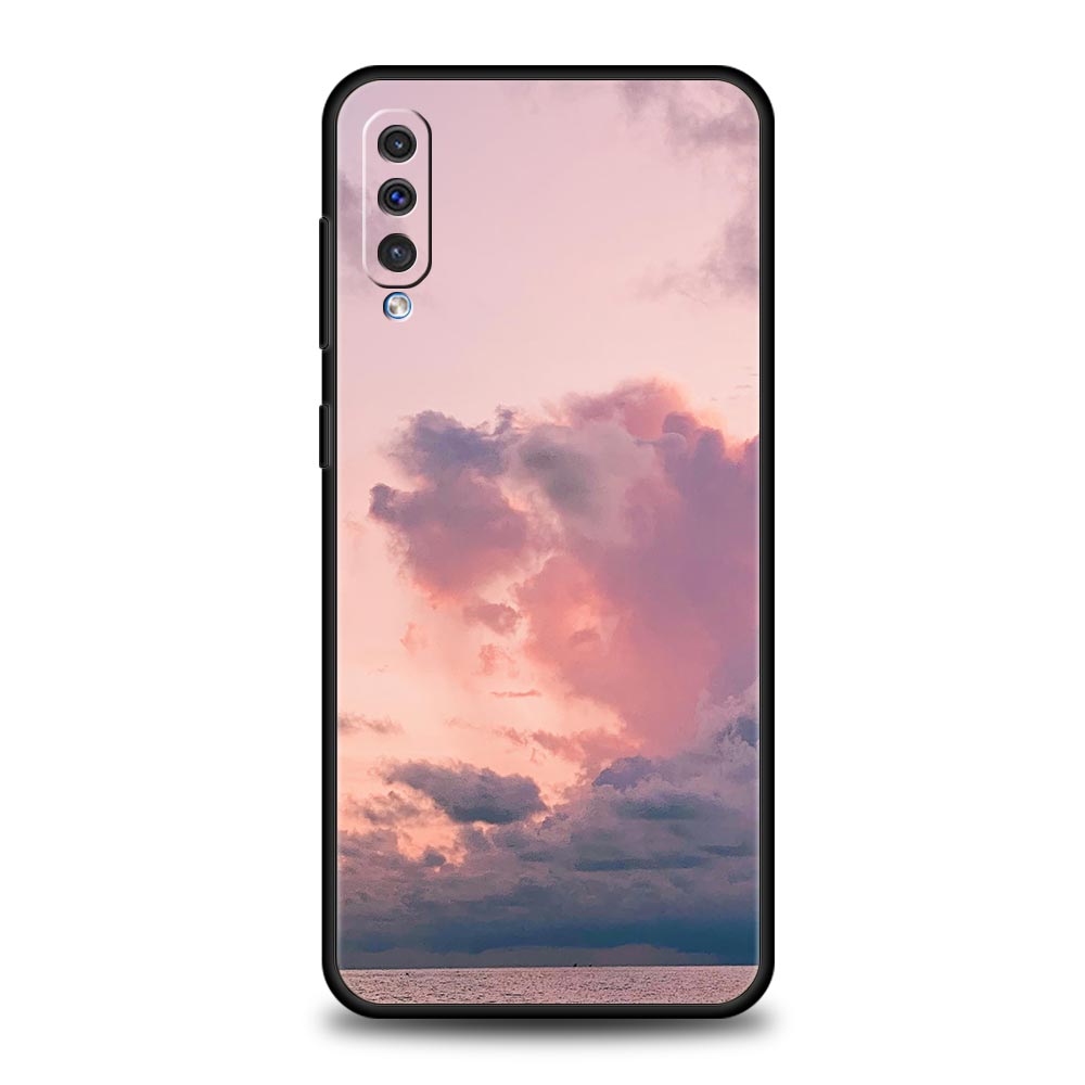 Pink Cloud Summer Sunset Glow Case For Samsung A56 A36 A26 A54 A52 A24 A14 A50 A72 A70 A06 A12 A22 A34 A42 A32 A04s A16 5G Cover